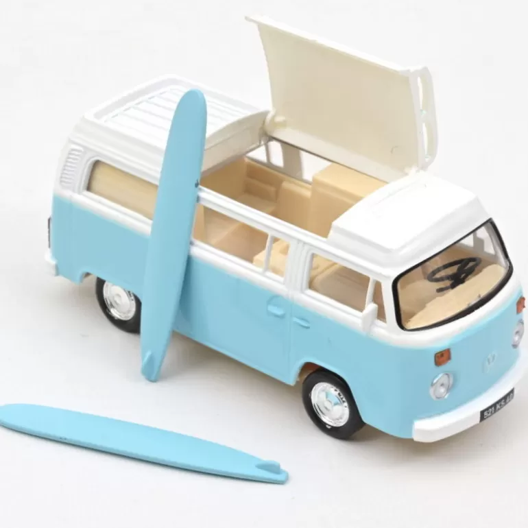 NOREV Jouets Garage, Voitures<Volkswagen Combi T2B Camper Van 1973 Bleu Clair 1-43Eme