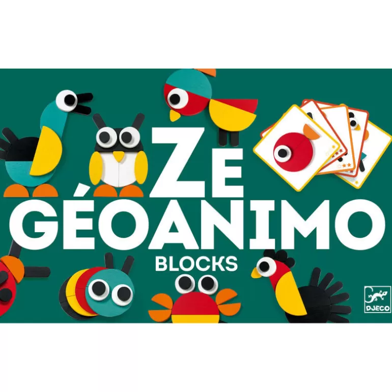 Djeco Jeux De Société<Ze Geoanimo, Blocs En Bois 6432